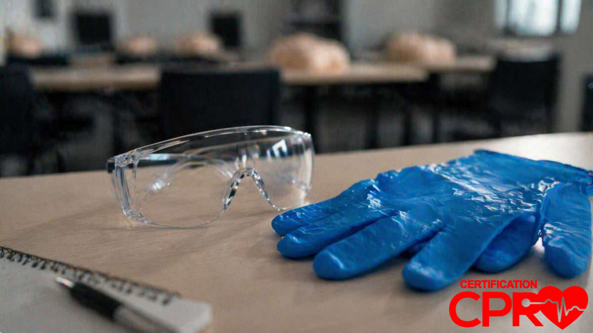 PPE gear for bloodborne pathogens training in CPR certification classes Jacksonville.