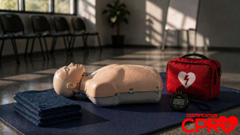 CPR training mannequin for certification in Jacksonville.